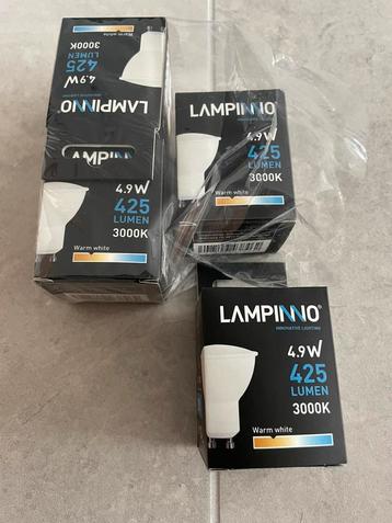 4 led GU10 lampen, 425 lumen, 4,9w, 3000K beschikbaar voor biedingen