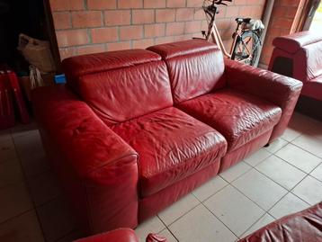 Tweezit leder Natuzzi beschikbaar voor biedingen