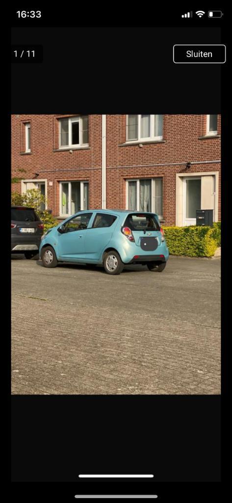 Chevrolet spark met carplay, Auto's, Chevrolet, Particulier, Spark, Benzine, 5 deurs, Handgeschakeld, Blauw, Grijs, Stof, Ophalen