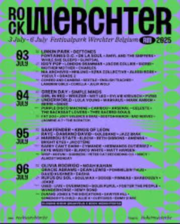 Rock Werchter - 4x donderdag & 4x zondag tickets  beschikbaar voor biedingen