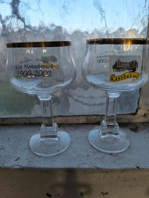 Bierglazen Cornet Kasteelbier Omer West Malle Leffe, ea, Verzamelen, Glas en Drinkglazen, Zo goed als nieuw, Bierglas, Ophalen of Verzenden