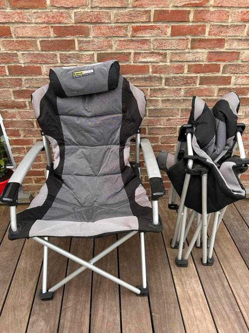 2 vouwstoelen euro trail, Caravans en Kamperen, Kampeermeubelen, Zo goed als nieuw, Ophalen