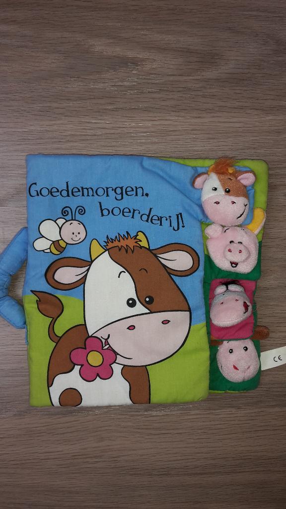 Stoffen boekje met dierengeluiden, Kinderen en Baby's, Speelgoed | Educatief en Creatief, Gebruikt, Taal en Lezen, Ontdekken, Met geluid