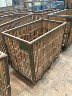 Lot oude textielkarren met riet / bamboo 15 stuks, Ophalen