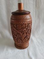 Pot à tabac en teck d'Inde, Antiquités & Art, Enlèvement ou Envoi