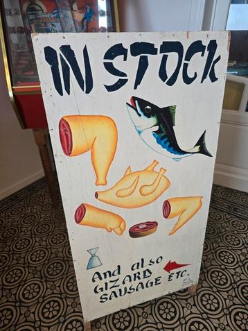 Uniek vintage retro afrikaans reclamebord  beschikbaar voor biedingen