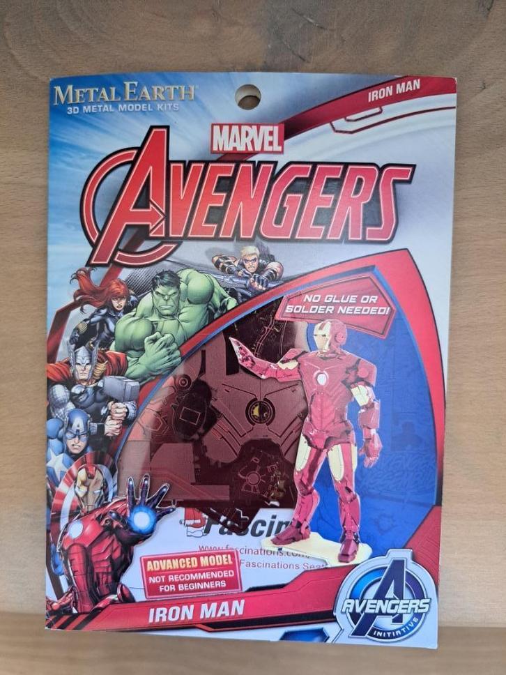 Iron Man Marvel Avengers Metal Earth, Hobby en Vrije tijd, Modelbouw | Figuren en Diorama's, Nieuw, Figuur of Figuren, Ophalen