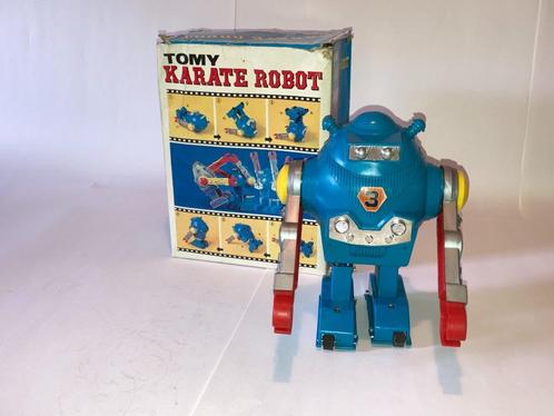 Karaterobot Tomy Japan vintage jaren 60 + doos, Antiek en Kunst, Antiek | Speelgoed, Ophalen of Verzenden