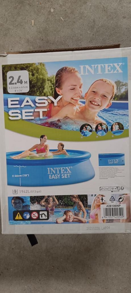 Zwembad met zeil + filterpomp met extra filters + trapladder, Tuin en Terras, Zwembaden, Zo goed als nieuw, Rond, Ophalen