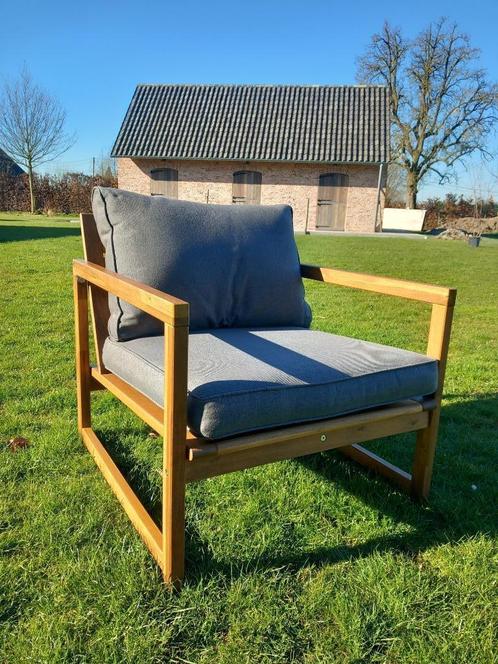 Nieuwe buitenfauteuil/ loungestoel /loungezetel /loungechair, Tuin en Terras, Tuinstoelen, Nieuw, Hout, Ophalen
