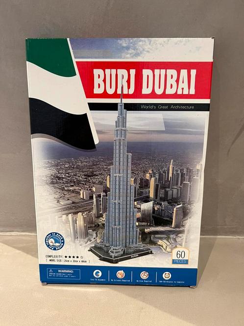 3D puzzel Burj Dubai, Hobby en Vrije tijd, Denksport en Puzzels, Gebruikt, Rubik's of 3D-puzzel, Minder dan 500 stukjes, Ophalen of Verzenden