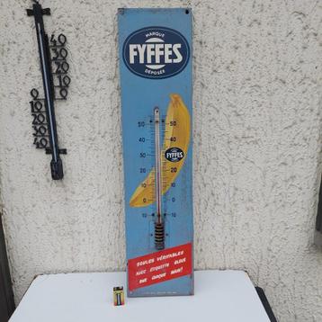 THERMOMETER METAAL FYFFES BANANEN VRUCHTEN SOBI BRUX 1956 beschikbaar voor biedingen