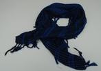 SJAAL GEBLOKT ZWART BLAUW 90X90 CM NIEUW, Kleding | Dames, Mutsen, Sjaals en Handschoenen, Ophalen of Verzenden, Nieuw, Sjaal