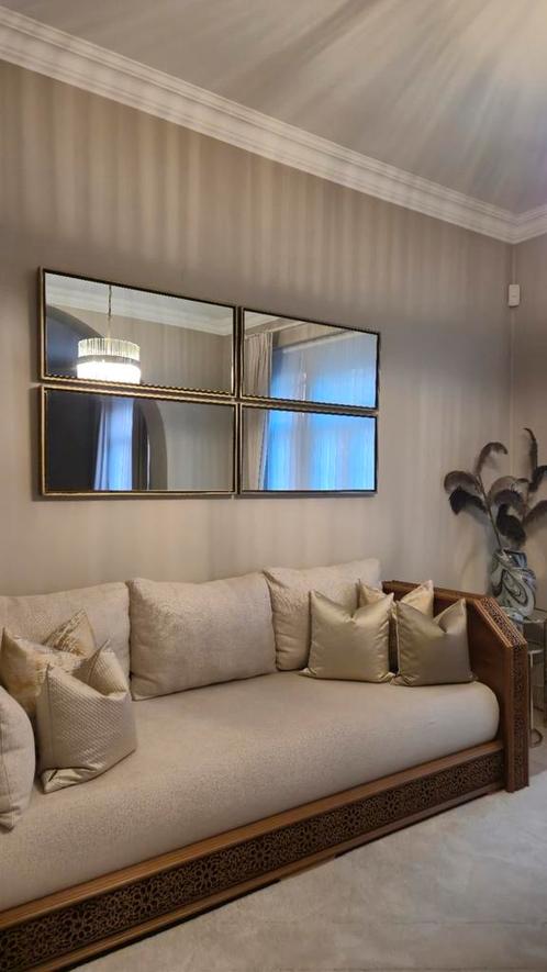 Volledig Marokaans salon, Huis en Inrichting, Zetels | Complete zithoeken, Zo goed als nieuw, Hout, Stof, Overige materialen, Ophalen