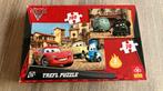 Doos met 2 puzzels cars 70 en 100 stukken, Kinderen en Baby's, Ophalen, Meer dan 50 stukjes, Gebruikt, 4 tot 6 jaar