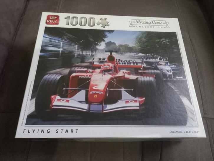 King puzzel 1000 stuks - Vliegende start, Hobby en Vrije tijd, Denksport en Puzzels, Gebruikt, Legpuzzel, 500 t/m 1500 stukjes