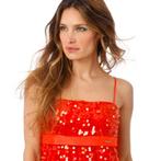 NIEUWE oranje paillettes Jurk GALAJURKJE - Patrizia Pepe, Galajurk, Nieuw, Oranje, Ophalen of Verzenden
