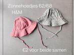 Zomerhoedjes, 2stuks H&M maat 62/68, Enfants & Bébés, Vêtements de bébé | Casquettes & Chapeaux, Comme neuf, Fille, Taille 62