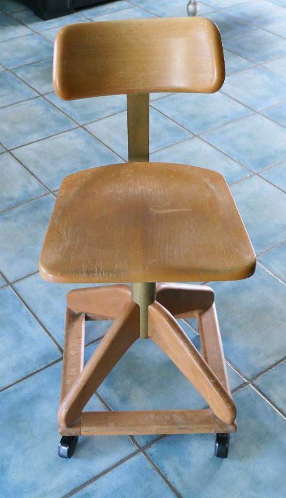 chaise de bureau vintage industrielle Stoll Giroflex 1950, Huis en Inrichting, Bureaustoelen, Gebruikt, Bureaustoel, Overige kleuren