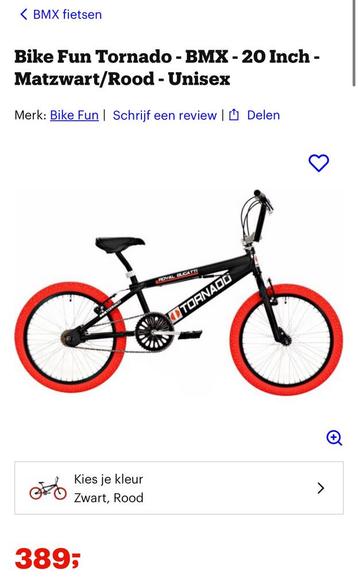 Tornado BMX Zwart/Rood in nieuwstaat beschikbaar voor biedingen