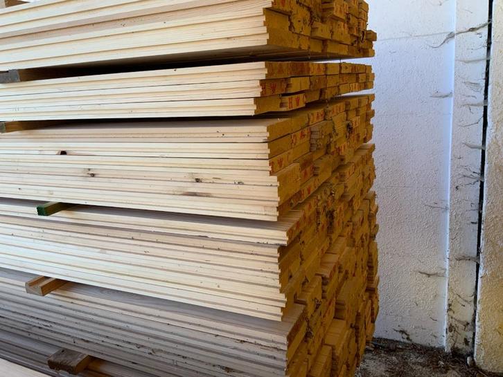 Houten vloerplanken tand/groef 2 zijden, Doe-het-zelf en Bouw, Vloerdelen en Plavuizen, Zo goed als nieuw, Vloerdelen of -planken