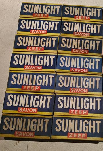 14 Vintage Sunlight zeepdozen 1960s – VOL beschikbaar voor biedingen