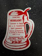 F: sticker café dancing Heidelicht Mol Postel, Verzamelen, Ophalen of Verzenden, Zo goed als nieuw, Bedrijf of Vereniging