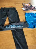 Legging, topje en turnbroekje maat 11 - 12 jaar, Sport en Fitness, Turnen, Ophalen of Verzenden, Zo goed als nieuw, Blauw, Turnbroekje