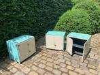 industriële metalen kastjes (set van 3), Ophalen, Gebruikt