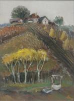 Vasile Buz (1935): Landschap Roemenië (O/D, 48 x 64 cm), Ophalen of Verzenden