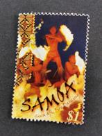 Samoa 2001 - traditionele dans, vuurdans, danser, Ophalen of Verzenden, Gestempeld