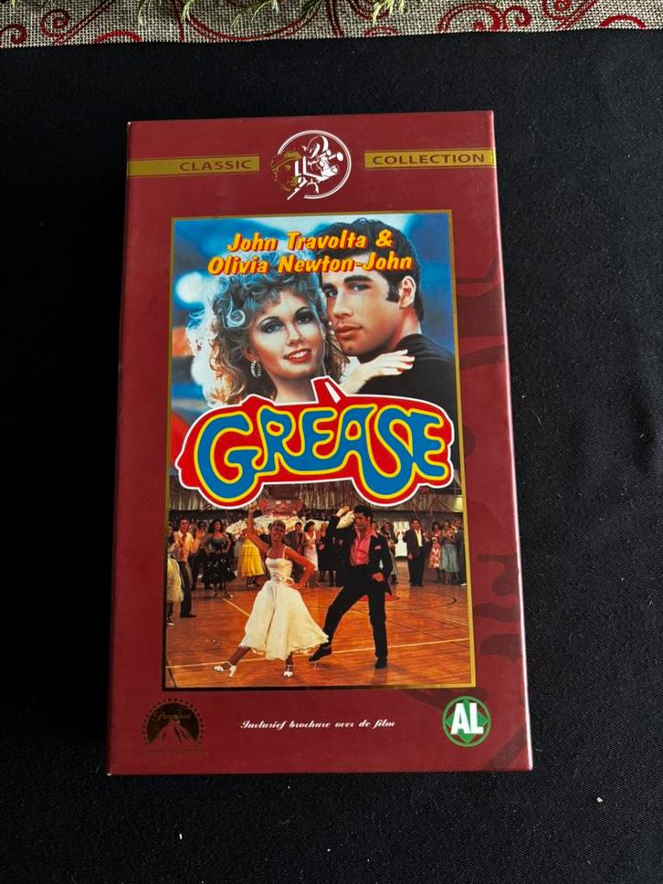 Grease VHS, Cd's en Dvd's, VHS | Film, Zo goed als nieuw, Komedie, Alle leeftijden, Ophalen of Verzenden