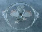 Vintage taartschotel op voet diameter 37 cm, Antiek en Kunst, Antiek | Glaswerk en Kristal, Ophalen