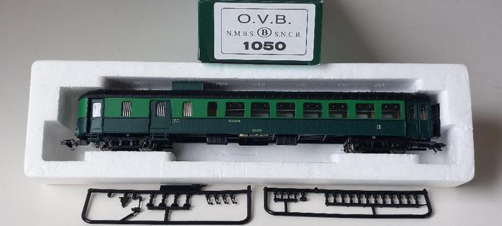 SNCB/NMBS OVB MODELS FOURGON K BICOLORE 3CL.*HO*DC 1050, Hobby & Loisirs créatifs, Trains miniatures | HO, Comme neuf, Set de Trains