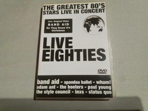 Dvd live eighties oa Baind Aid , Wham! , Europe ,...., Cd's en Dvd's, Dvd's | Muziek en Concerten, Gebruikt, Muziek en Concerten