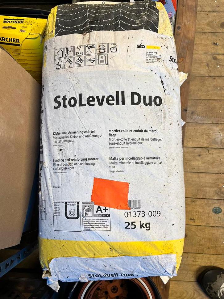 Pleistermortel 4 zakken, Doe-het-zelf en Bouw, Metselstenen, Nieuw, Ophalen