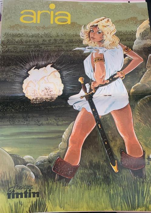 4 BD Aria + Poster Tintin 1981 - Michel Weyland - Dupuis, Boeken, Stripverhalen, Zo goed als nieuw, Meerdere stripboeken, Verzenden