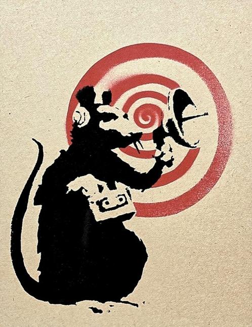 Banksy - Radat Rat, Antiek en Kunst, Kunst | Litho's en Zeefdrukken, Ophalen of Verzenden