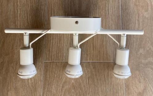 Plafondspots 3x LED IKEA, Huis en Inrichting, Lampen | Spots, Zo goed als nieuw, Plafondspot of Wandspot, Metaal of Aluminium