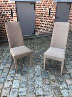 Paar geweven rieten stoelen van goede kwaliteit, Huis en Inrichting, Stoelen, Ophalen, Gebruikt