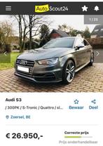 Audi S3 Quattro 300PK - 91.000km - 100% origineel - S-Tronic, Auto's, Automaat, S3, 4 cilinders, Leder en Stof