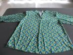 dames blouse met groen-blauwe blokjes, Ophalen, Overige kleuren, Maat 46/48 (XL) of groter, Zo goed als nieuw