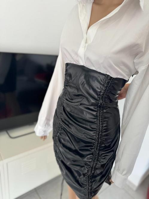 Sexy wet look shirt dress (size S/M/L) new, Kleding | Dames, Jurken, Nieuw, Maat 38/40 (M), Zwart, Boven de knie, Ophalen of Verzenden