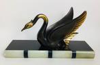 Vintage antiek design Art deco beeld Zwaan, Ophalen of Verzenden