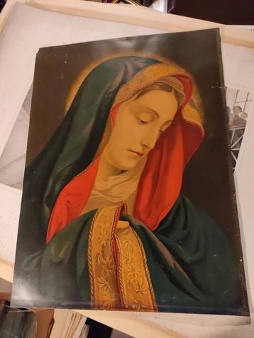 Oude prent marie beschikbaar voor biedingen