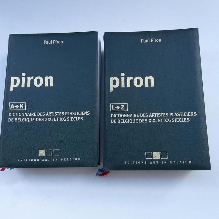 PIRON: Belgische kunstenaars 19e-20ste eeuw. 2 delen., Antiek en Kunst, Kunst | Overige Kunst, Ophalen of Verzenden