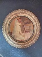Metalen schotel met huwelijk koning Boudewijn Fabiola 1960, Verzamelen, Koningshuis en Royalty, Ophalen of Verzenden