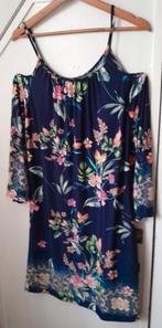 Prachtig stretch jurkje met open schouders large., Kleding | Dames, Made in Italy, Blauw, Maat 42/44 (L), Ophalen of Verzenden