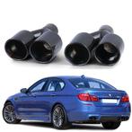 BMW 5 Serie F10 F11 dubbele zwarte RVS sierstukken, Auto diversen, Tuning en Styling, Verzenden