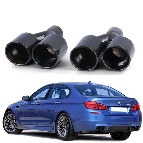 BMW 5 Serie F10 F11 dubbele zwarte RVS sierstukken, Autos : Divers, Tuning & Styling, Envoi